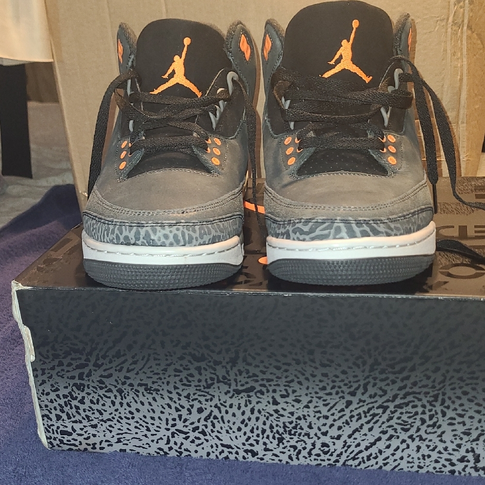 Air Jordan Sneakers - Black and Orange